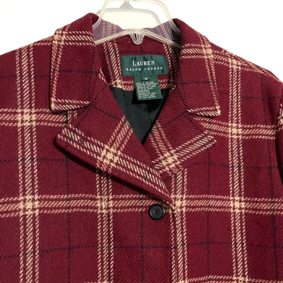 LRL Ralph Lauren Jacket Plaid Pockets Notch Lapel Jacket - Picture 5 of 16